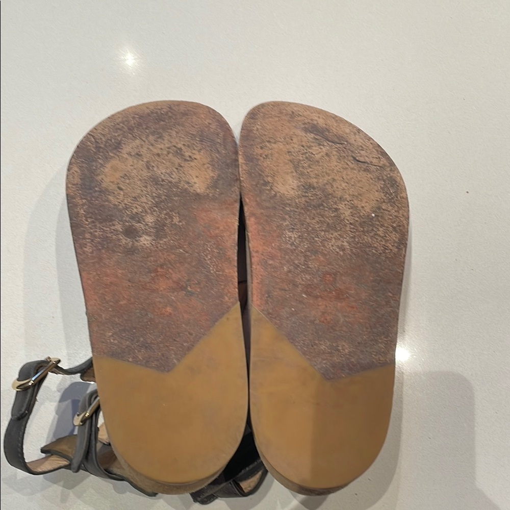Vivienne Westwood Leather Gladiator Sandals, Charcoal. Size 8.5 - Picture 6 of 11